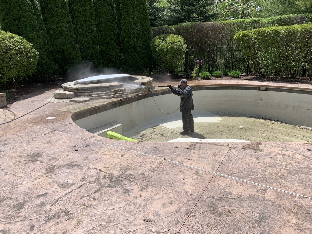 Pool Deck Power Washing Chicago